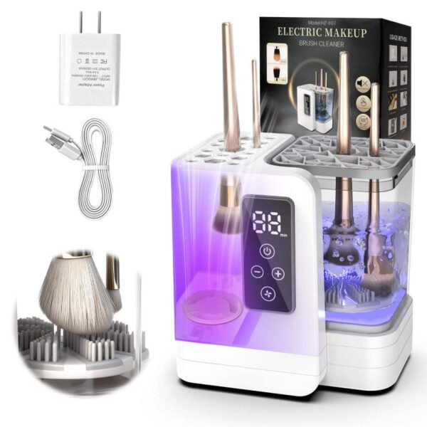 Electric Makeup Brush Cleaner Rechargeable Makeup Brushes Cleaning Tool Automatic Makeup Brush Cleaning Stand Device