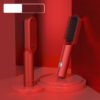 USB Portable Hot Air Comb Rechargable Professional Hair Dryer Brush 2 In1 Mini Hair Straightener Curler Brush Hair Styler