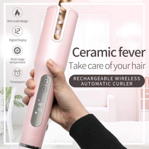 4038743517267.jpg Wireless Automatic Curler USB LCD Screen Ceramic Heating Anti-perm Curler
