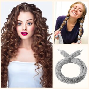 82d93e0f-2710-4ab5-afda-7e89f70a6664.jpg Satin Heatless Hair Curler, Lazy Natural Soft Wave DIY Heatless Curls For Sleep In Overnight, For All Hair Types