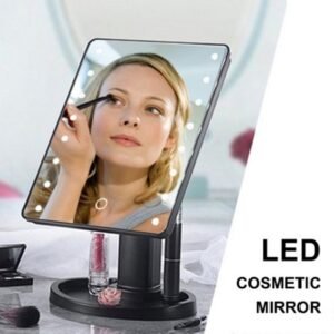 988484731764.jpg Portable 360 Degree Rotation Touch Induction Tabletop Cosmetic Mirror