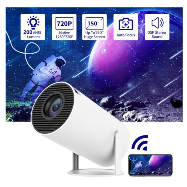 b03b0490-9caa-4e3f-9f2a-355bfb189d0f.jpg Portable Projector Small Straight Projector For Home Use 180 Degrees Projection Angle Automatic Focus Home Video Projector